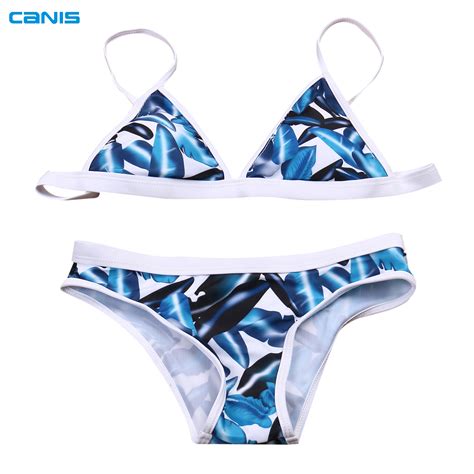 2016 Women Sexy Push Up Swimwear Print Bikini Brazilian Swimsuit Padding Bathing Suit Beachwear