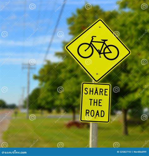 Share The Road Sign Stock Photo Image Of Road Close 32582710
