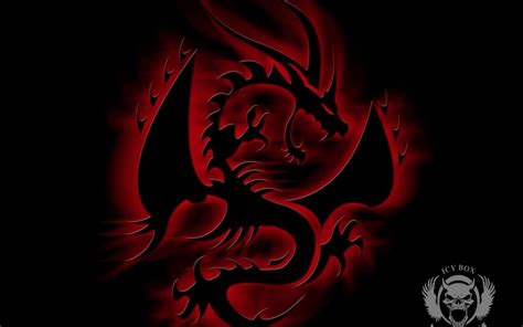 Black And Red Dragons Hd Wallpaper