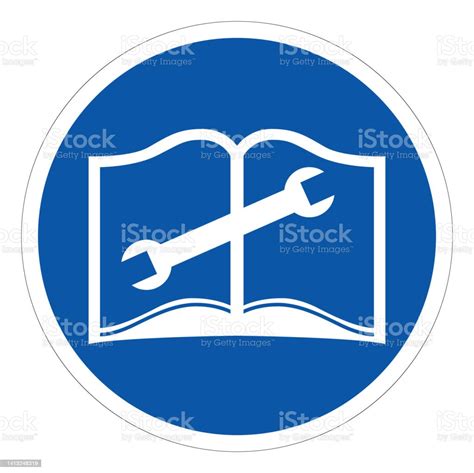 Read Service Manual With Wrench Symbol Signvector Illustration Isolated