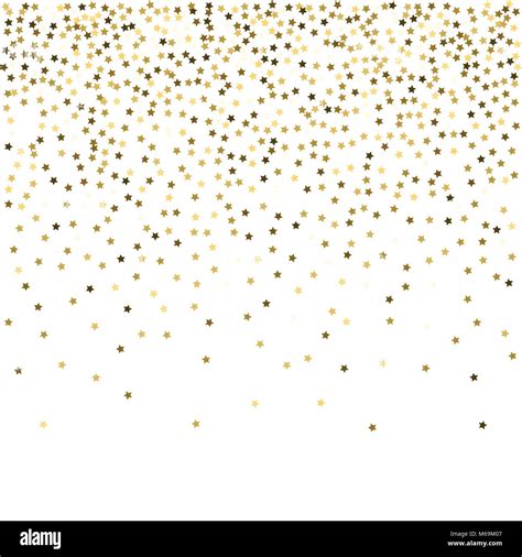 Gold Glitter Confetti Stars Background Scatter On Bottom Made Of Stock