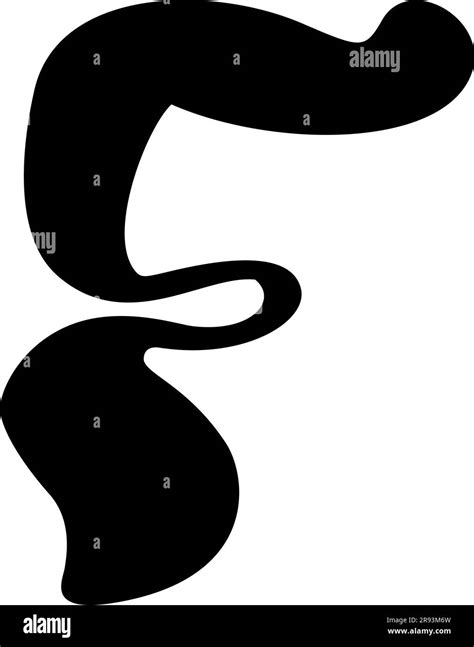 display liquid vector font letter f alphabet capital letter typeface abc element for social