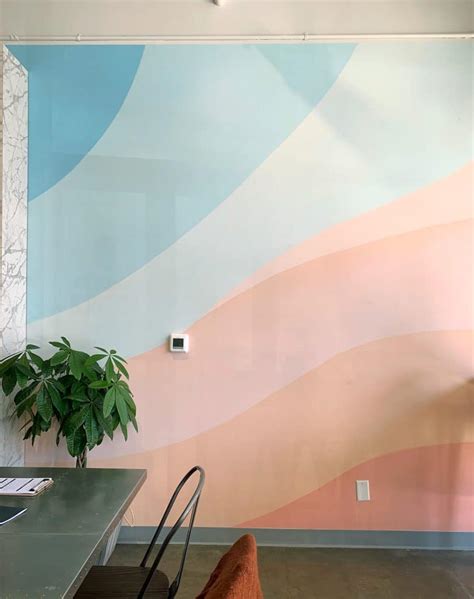 How We Painted A Colorful Abstract Wall Mural Updated Young House Love