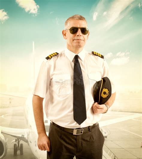 Professional Airline Pilot Equipment Stock Image Image Of Airline