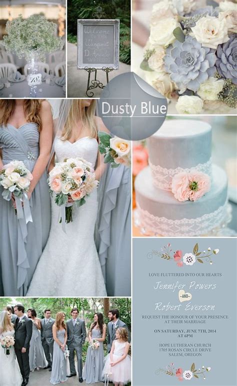 dusty blue and cranberry wedding invitations