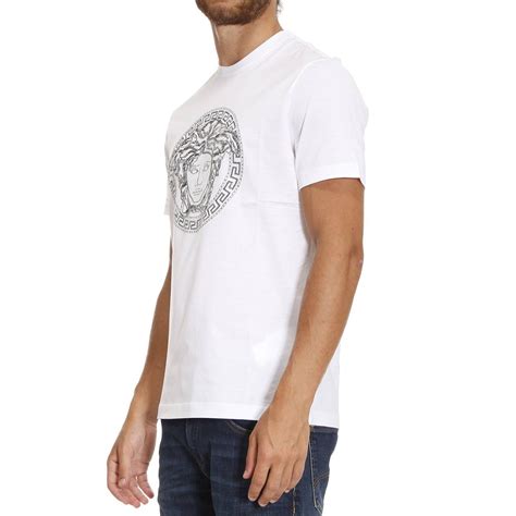 Versace Outlet T Shirt Herren T Shirt Versace Herren Weiß T Shirt Versace A74744 201952