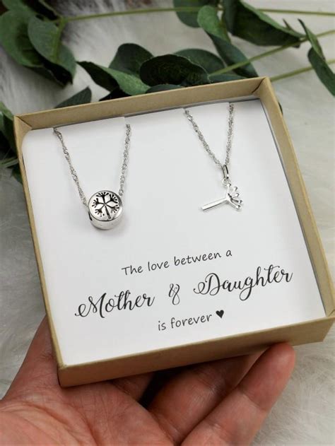 Mothers Day T For Mom From Daughter Mother Daughter Necklace Set