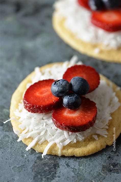 This mini delight is truly the perfect bite. Mini Fruit Pizza Recipe - Add a Pinch