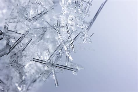 Closeup Of Ice Crystals Stock Photo Image Of Chill Border 3371662
