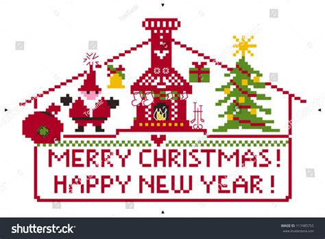Christmas Scene Pixel Art
