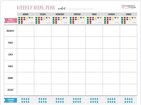 21 Day Fix Printable Meal Planner Fillable Form 2024