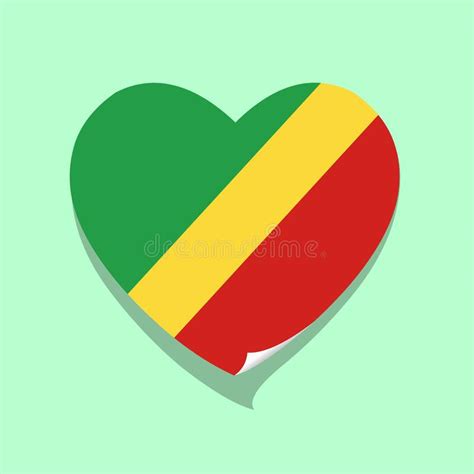 I Love Congo Congo Flag Heart Vector Illustration Isolated On White