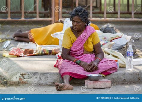 Portrait Of A Homeless Indian Woman That Was Living In The Streets Of Kathmandu Nepal