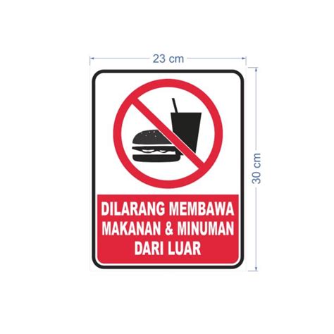 Jual Stiker Dilarang Membawa Makanan Dan Minuman Shopee Indonesia