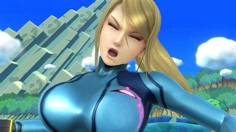 Zero Suit Samus Big Blue Boobs Super Smash Brothers Know Your Meme