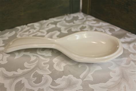 Spoon Rest White Ceramic Spoon Rest