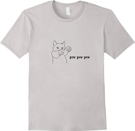 Pew Pew Kitty Cat Graphic T Shirt Clothing