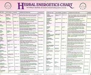 Herbal Energetics Chart Herbalism Chart Natural Healing