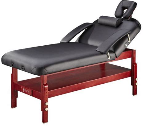 master massage montclair stationary massage table pro black 31 inches x 72 inches x 24 to 34