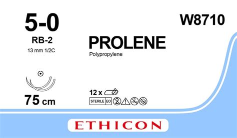 Buy Ethicon Prolene W8710 5 0 Wound Closure Rb 2 Suture 75cm Online