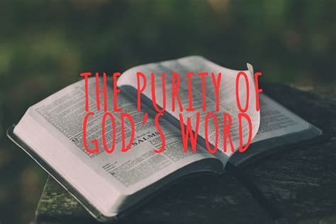 The Purity Of Gods Word New Covenant Church Of Cartersville