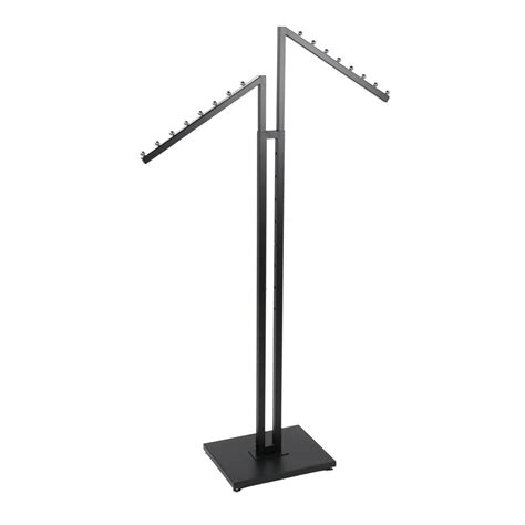 Black 2 Way Clothing Rack With Slant Arms