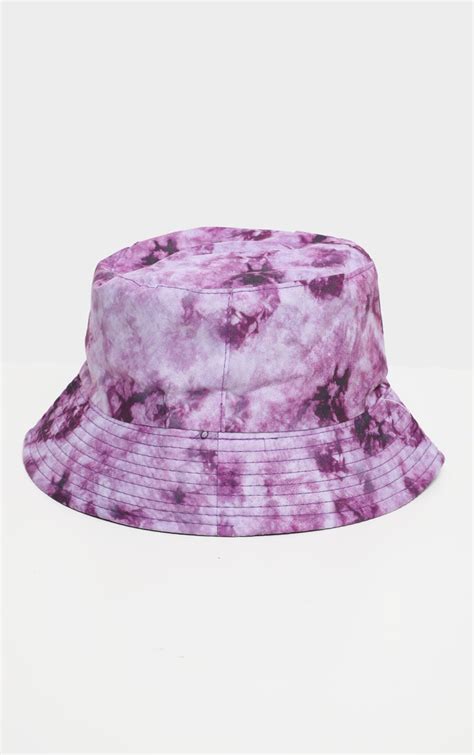 Purple Tie Die Bucket Hat Accessories Prettylittlething Qa