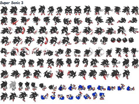 Dark Sonic 3 Aka Dark Turbo Sonic Sprites 3 By Multiadventures984