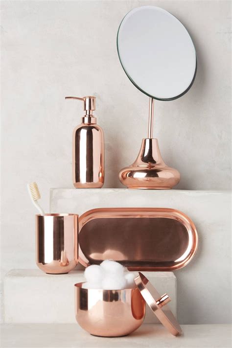 Rose gold three piece bathroom accessory set contemporary sets by thebath. High-End Bathroom Accessories with Modern Style