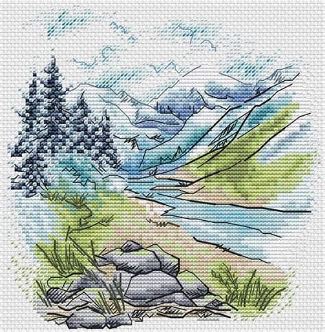 Landscape Cross Stitch Pattern Pdf Instant Download Nature Etsy