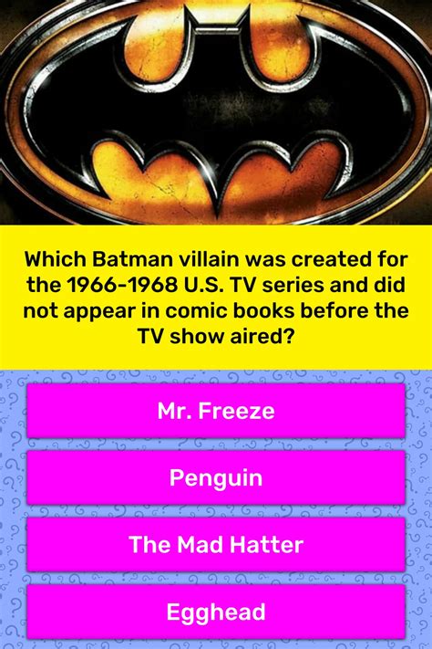 Which Batman Villain Was Created For Trivia Answers Quizzclub