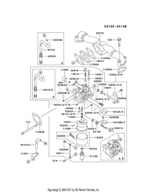 Kawasaki Fh500v As10 4 Stroke Engine Fh500v Parts Diagram For Carburetor
