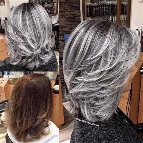 Image Result For Silver And Black Striped Hair Frosted Hair Gorgeous
