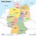 StepMap - Karte Uedem - Landkarte für Deutschland