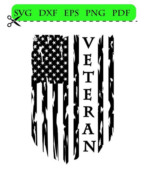 American Flag Veteran Svg Us Military Veteran Flag Svg
