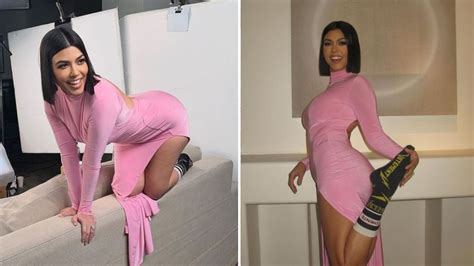 Kourtney Kardashian Is Pretty In Pink Wearing Boohoo Maxi Dress