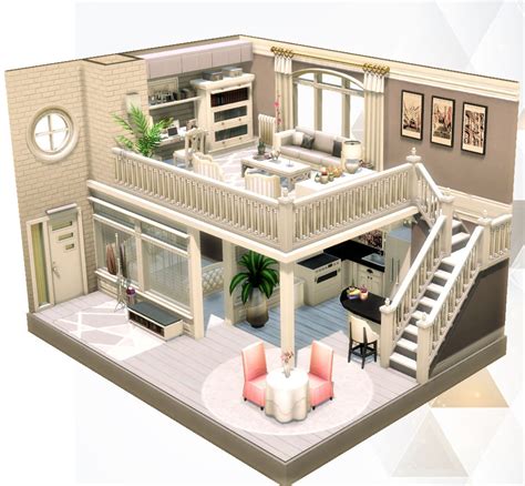 Pin By Anna Pędzicka On House Sims 4 Loft Sims 4 House Plans Sims