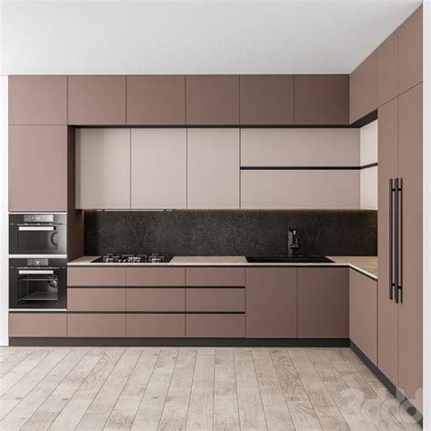 3d модели Кухни Kitchen Modern White And Wood 34 Kitchen Design