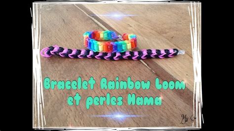 Tuto Bracelet Rainbow Loom Et Perles Hama En Français Youtube