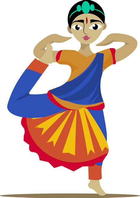 indian girl dancing illustration vector on white background 13689497 vector art at vecteezy