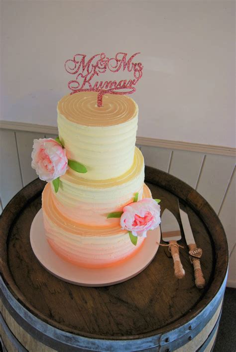 Blush Ombre Wedding Cake 595 • Temptation Cakes Temptation Cakes