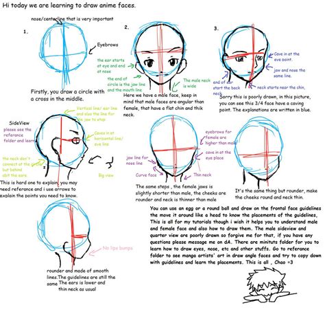 How To Draw Manga Face By Faithtale On Deviantart