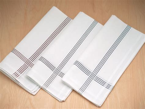 Set Of Assorted Striped Mens Handkerchiefs