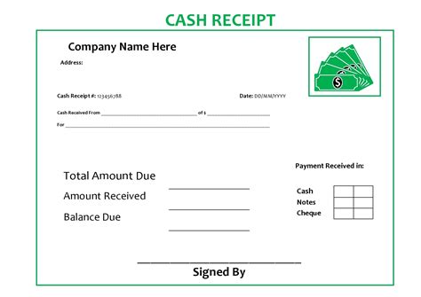Printable Cash Receipt Template Cash Receipt Template To Use And Its