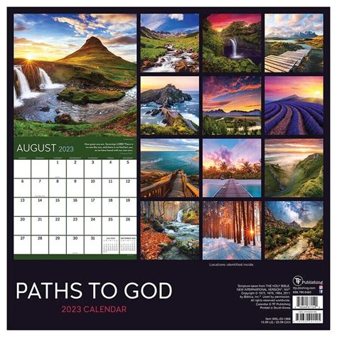 Tf Publishing 2023 Paths To God Wall Calendar Etsy Hong Kong