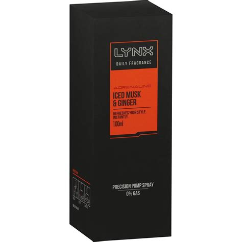 Lynx Daily Fragrance Adrenaline Ice Musk And Ginger 100ml Woolworths