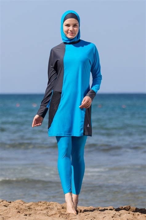 Adabkini Duru Womens Swimsuit Full Cover Hijab Burkini Islamic Hindu