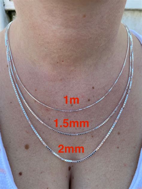 Real Solid 925 Sterling Silver Box Chain 1 4mm Necklace Men Ladies 16