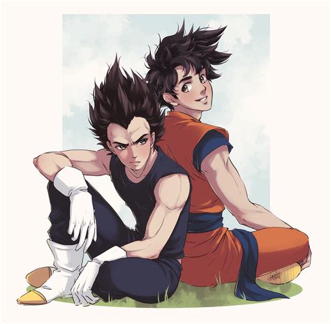 Goku And Vegeta By Emily Fay On Deviantart