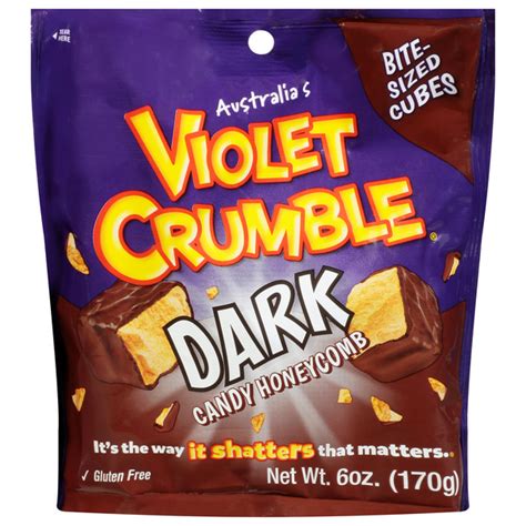 Save On Violet Crumble Honeycomb Candy Dark Chocolate Bite Size Cubes